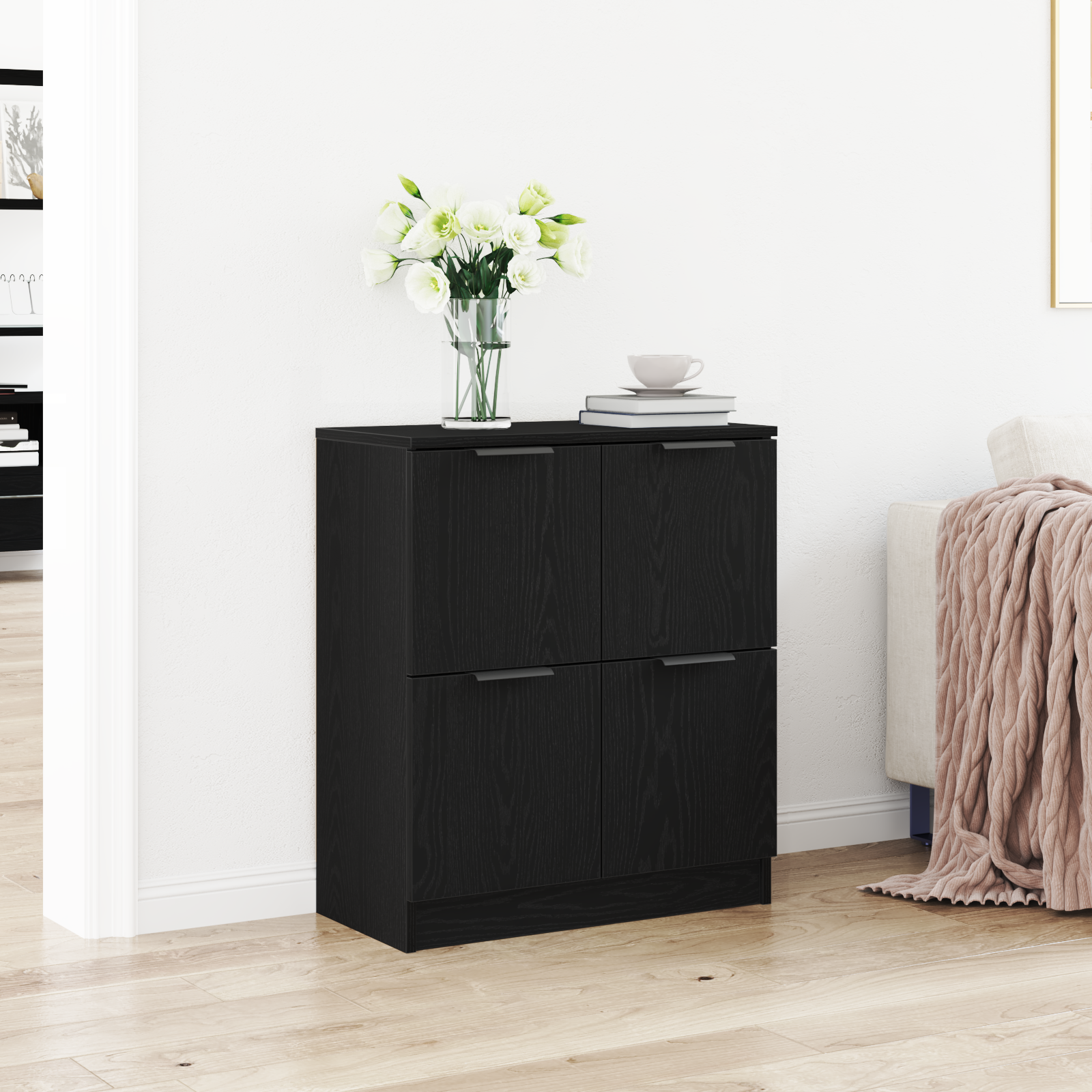 Kreveta Crni hrast 60 x 30 x 70 cm Konstruirano drvo