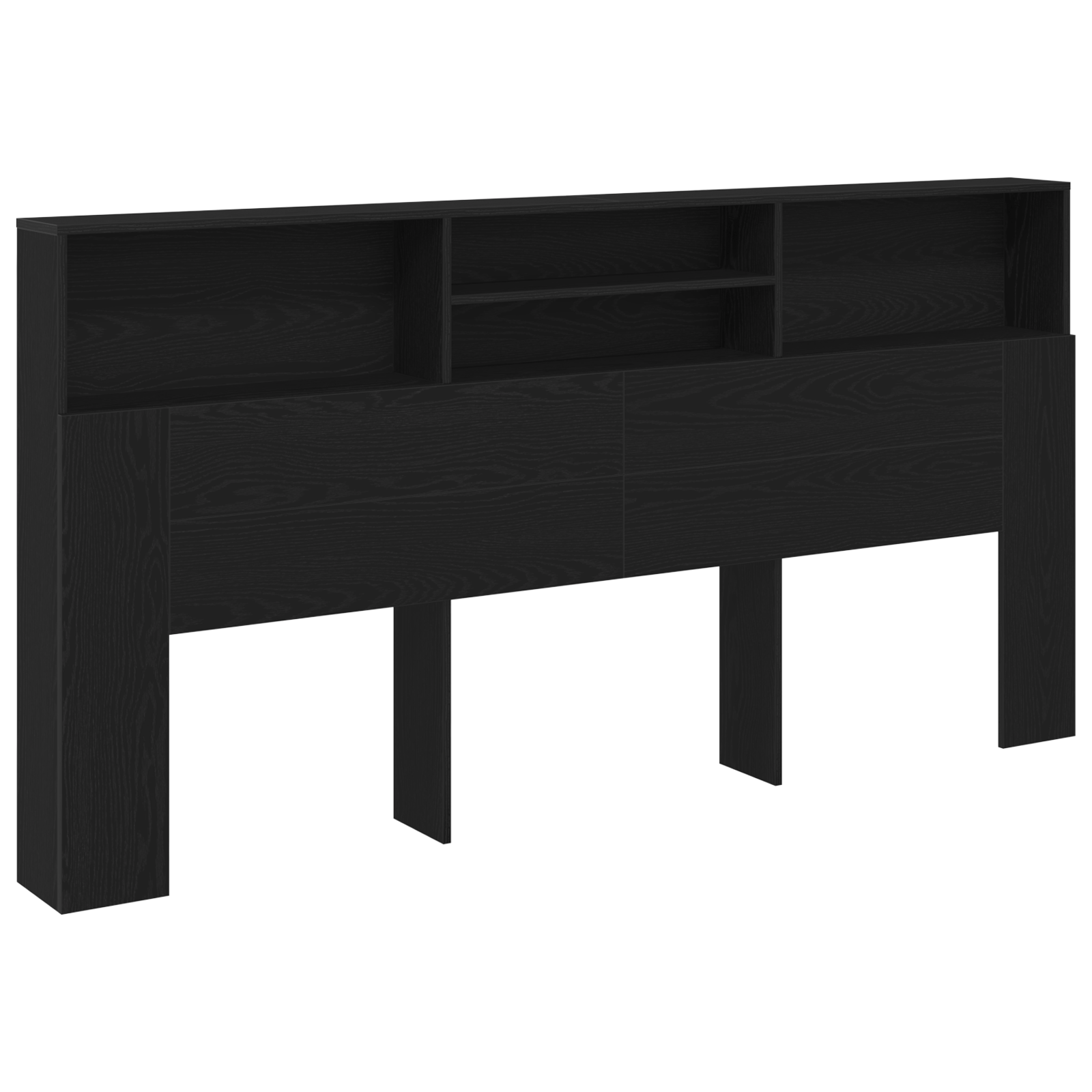Glava kreveta s ormarićem Zidne Crni hrast 200 x 19 x 103,5 cm