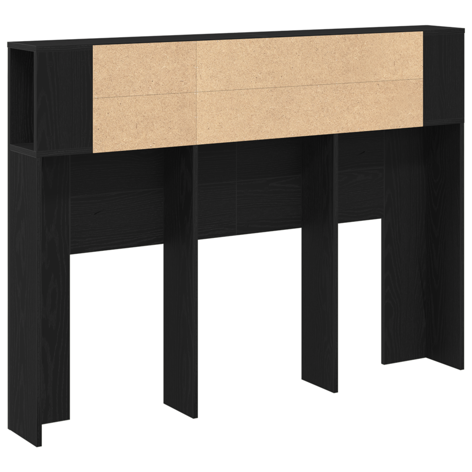 Glava kreveta s ormarićem Crni hrast Konstruirano drvo