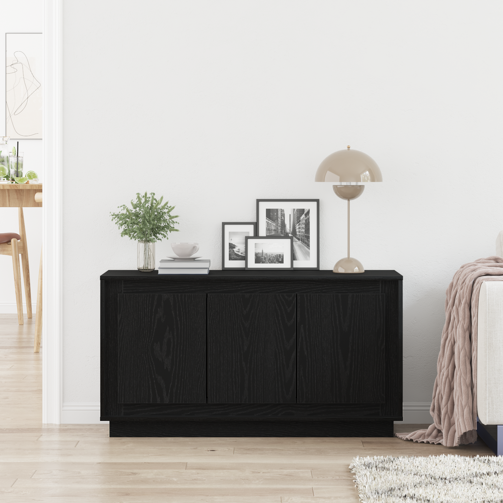 Kreveta Crni hrast 102 x 35 x 55 cm Konstruirano drvo