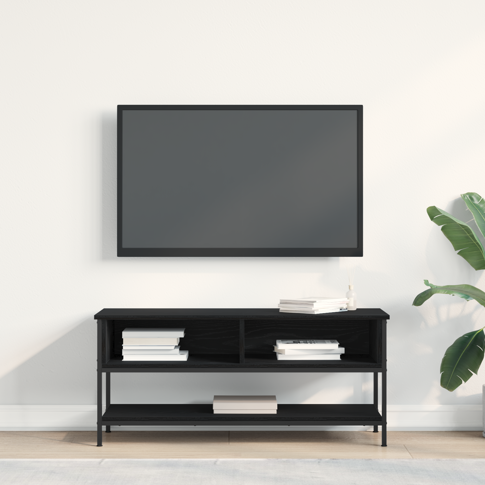 Set TV komoda Crni hrast 100 x 35 x 45 cm Konstruirano drvo