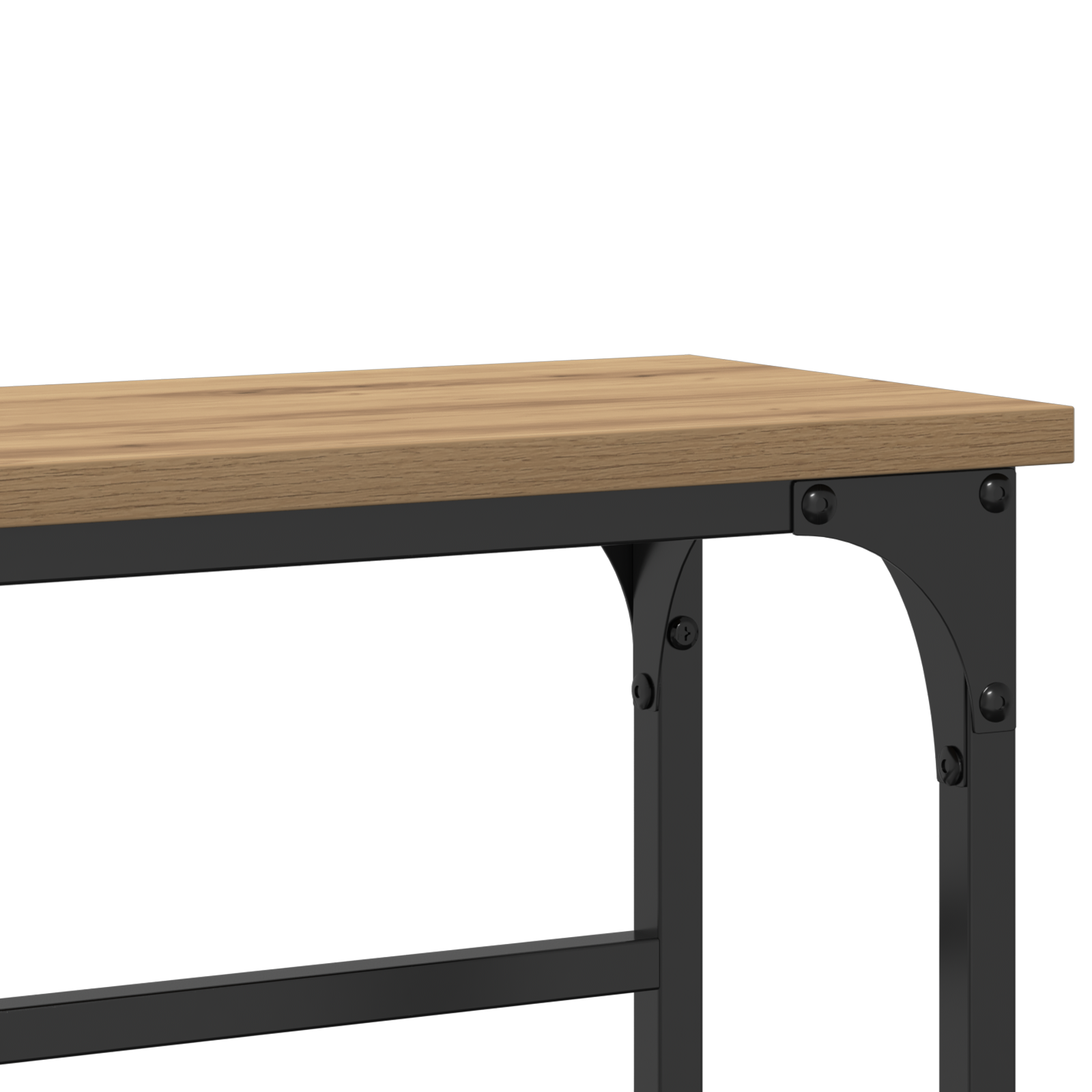Konzolna stolica s policom Umjetnički hrast 75 x 19,5 x 75 cm