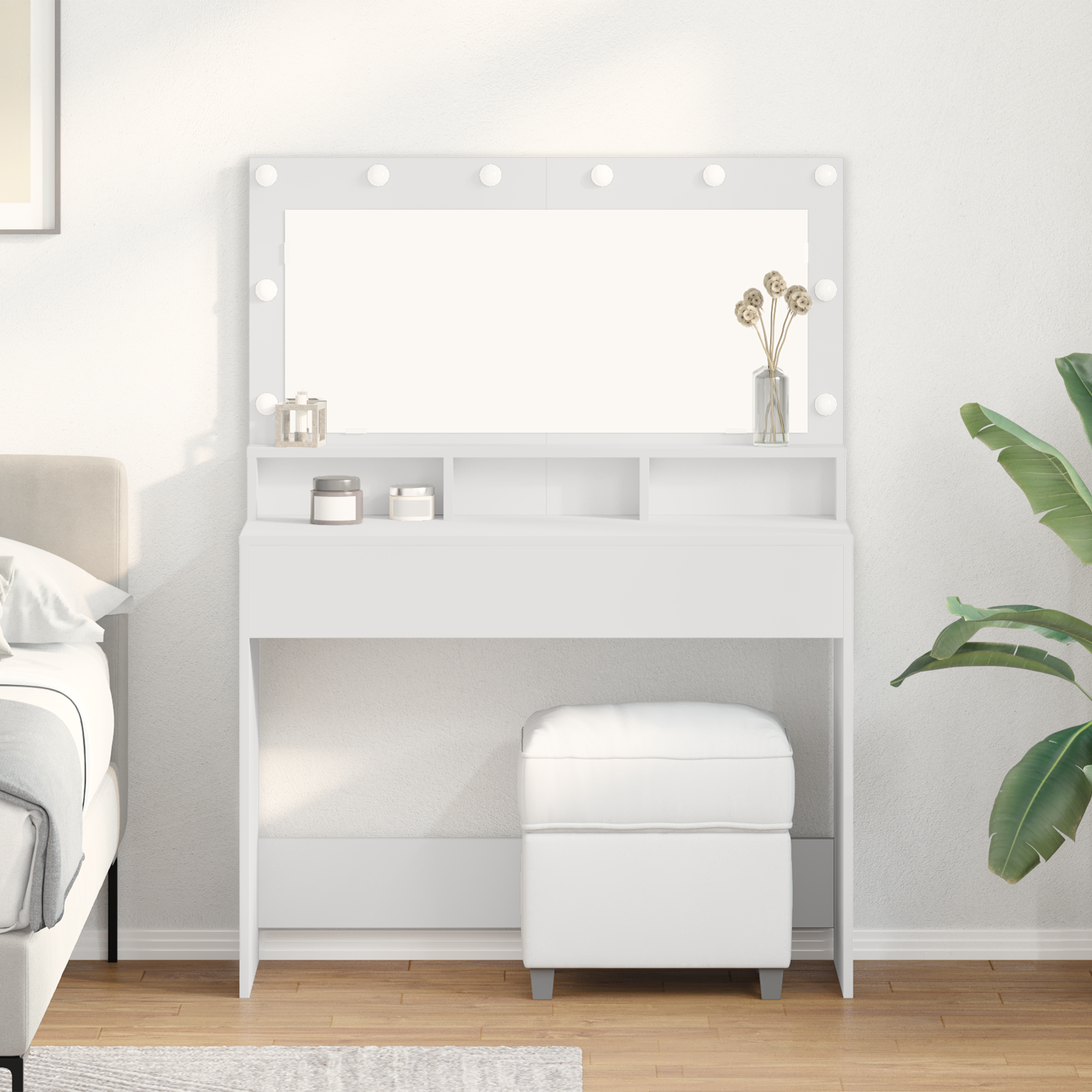 Toaletni stol Bijelo 100 x 41 x 135 cm Konstruirano drvo