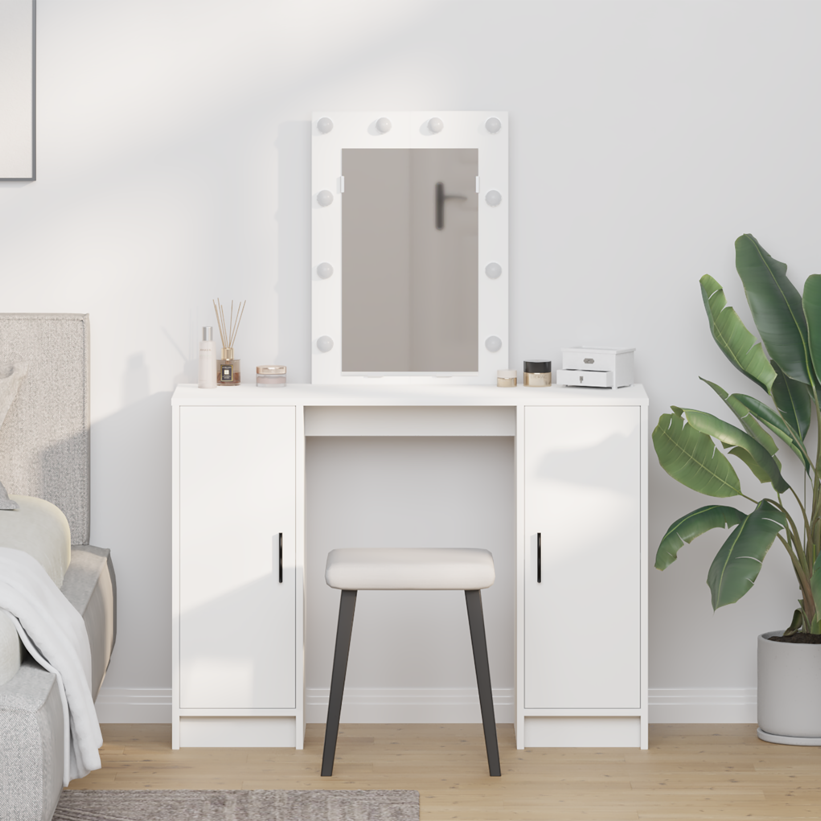 Toaletni stol Bijelo 102 x 33 x 135 cm Konstruirano drvo