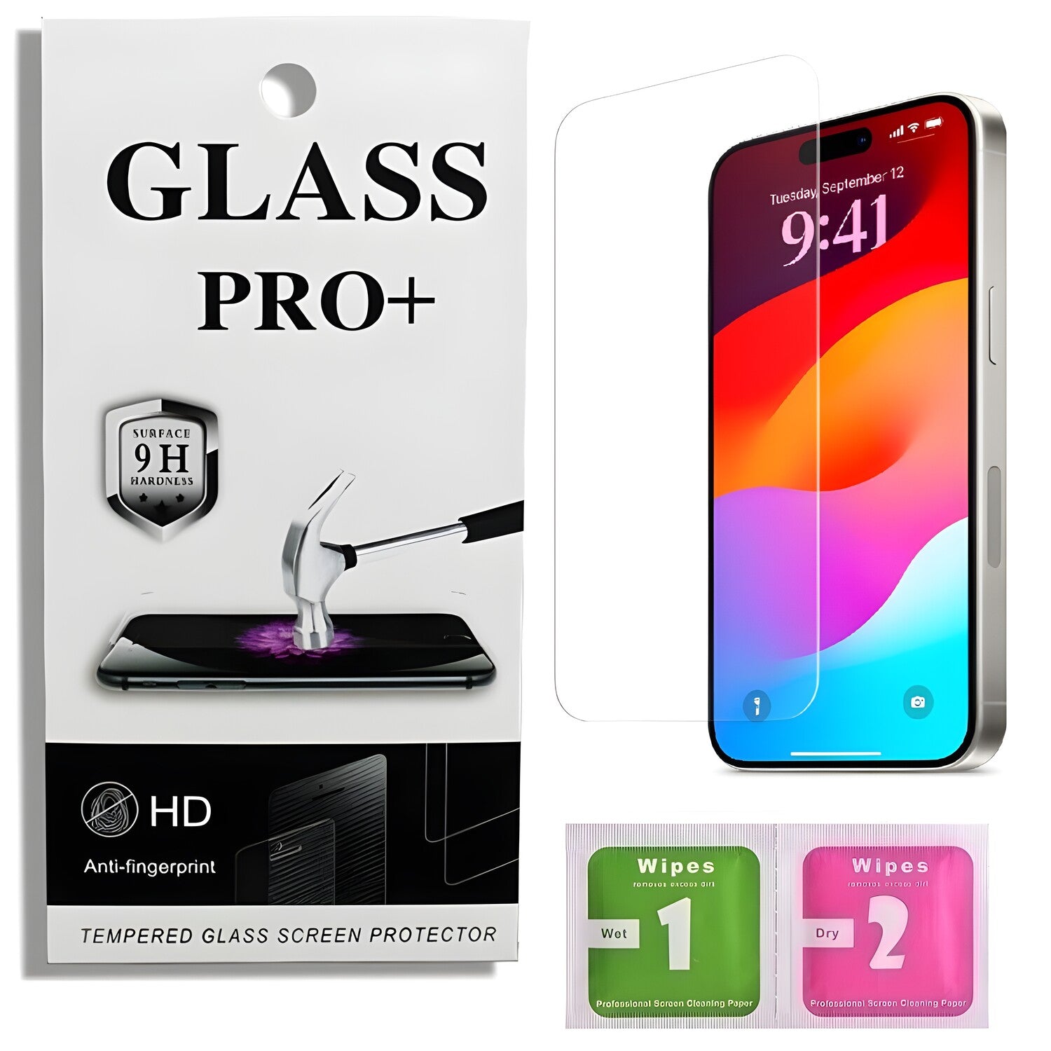 Prémično zaštitno staklo 9D Izmael za Apple iPhone 15 - Prozirna KP33615
