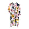 Kaftan Leaf Print Fuxia
