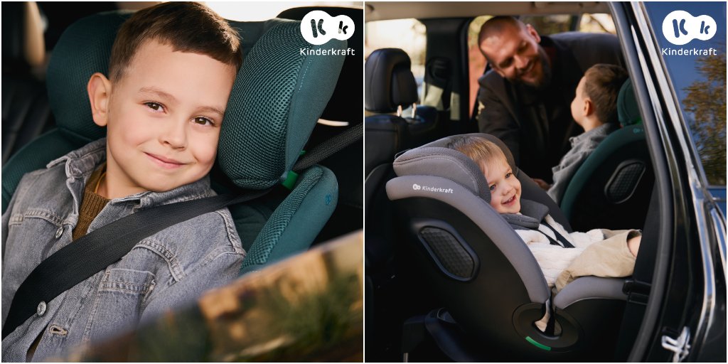 Kinderkraft autosjedalica XRIDER 2 i-Size 0-36 kg (40-150 cm) 360, zelena