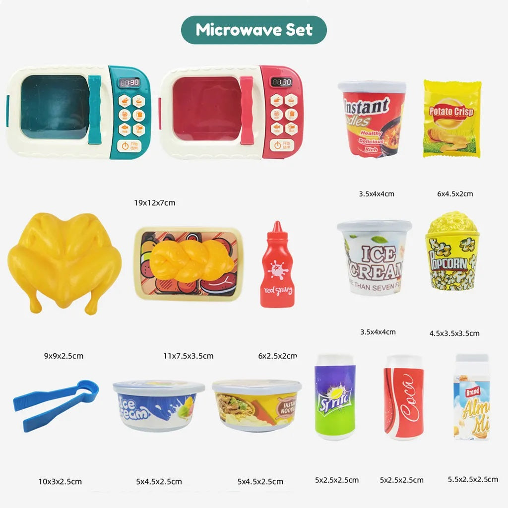 Dečji kuhinjski set s mikrovalnom pećnicom