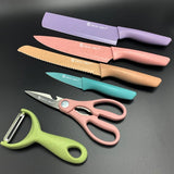 Šestodelni set keramičkih noževa u pastelnim bojama