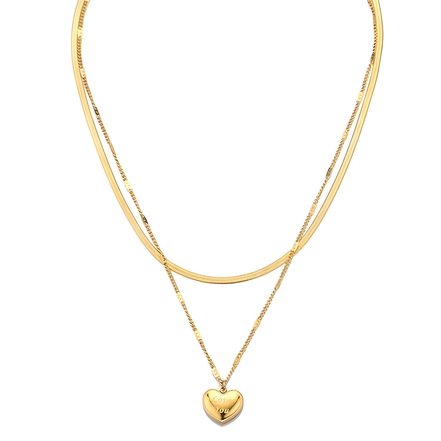 Ogrlica Love you - Zlatna KP26939