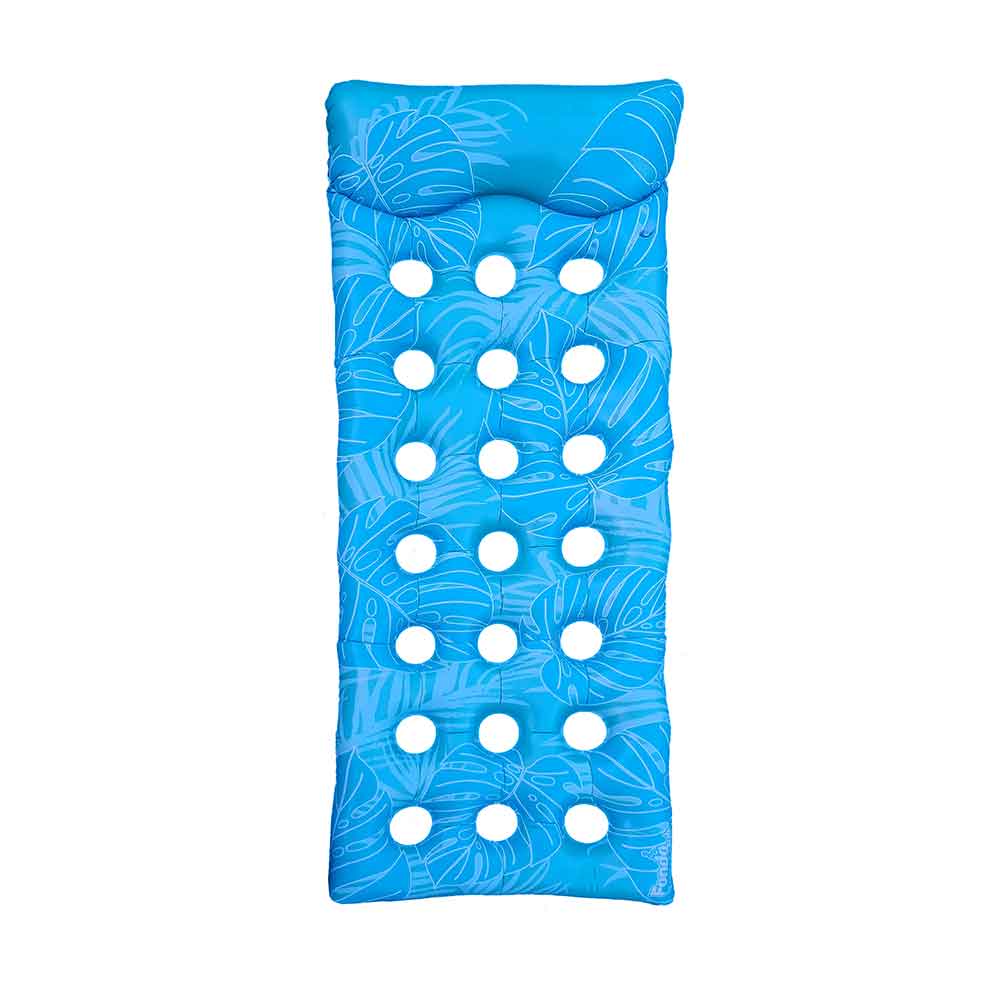 Madrac za plivanje Leaf – madrac s rupama Plava