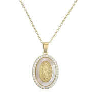 Ogrlica Medaljon Djevica Marija - Zlatna / Tip2 KP29902