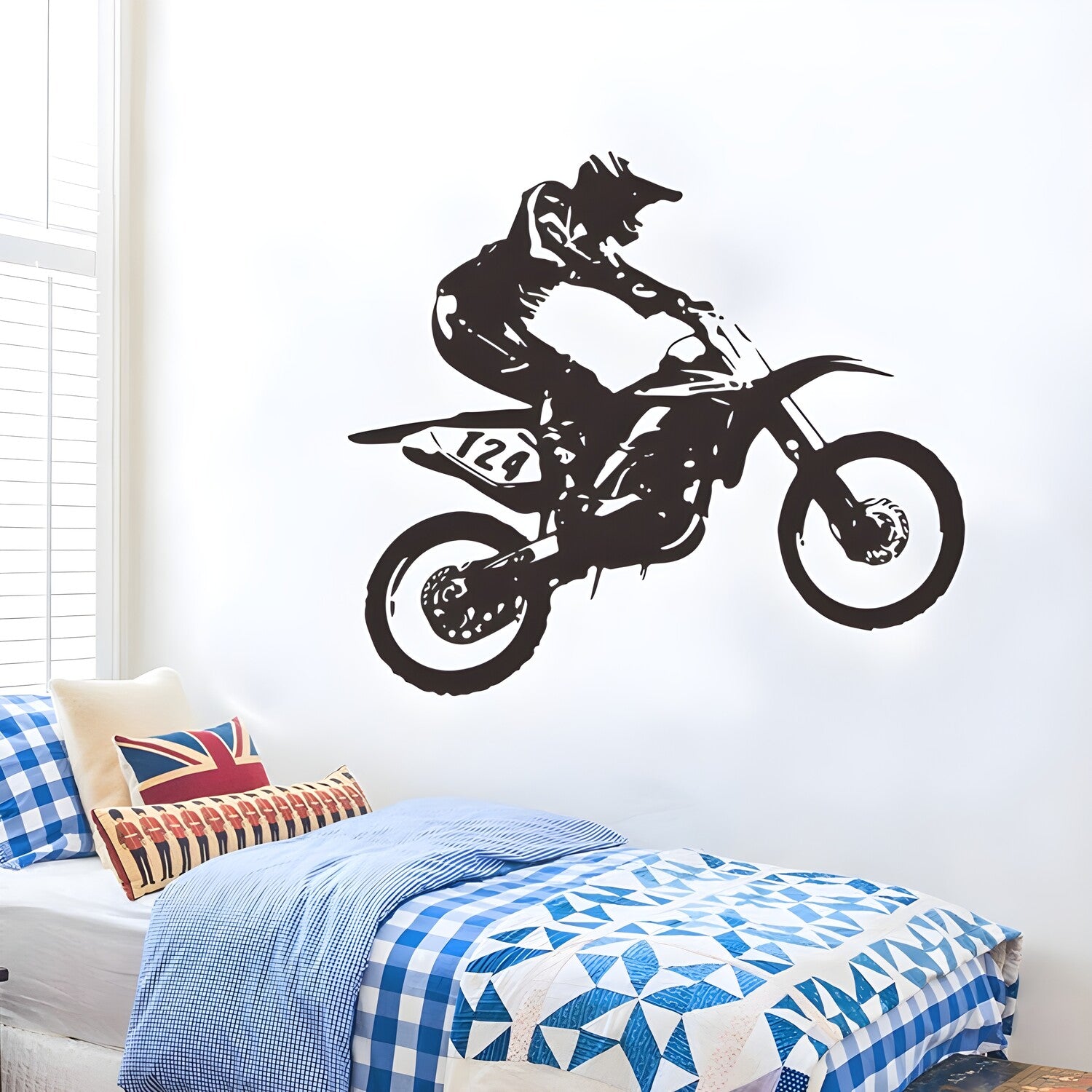 Naljepnica za zid / Tapeta Motociklist KP16602