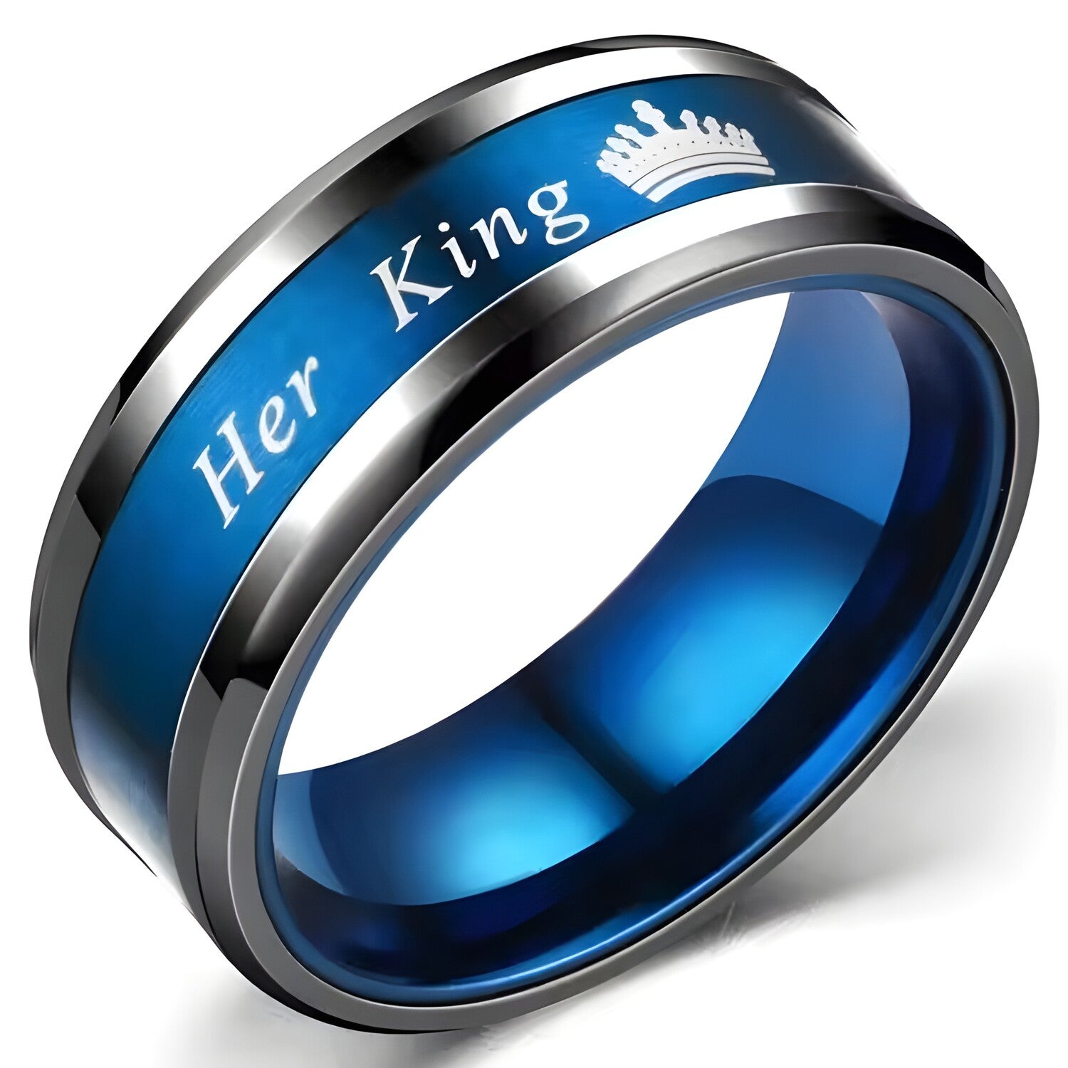 Prsten My King - Crna / Plava / 65mm KP32103