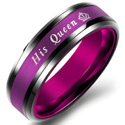Prsten My Queen - Crna / Ljubičasta / 59mm KP32109