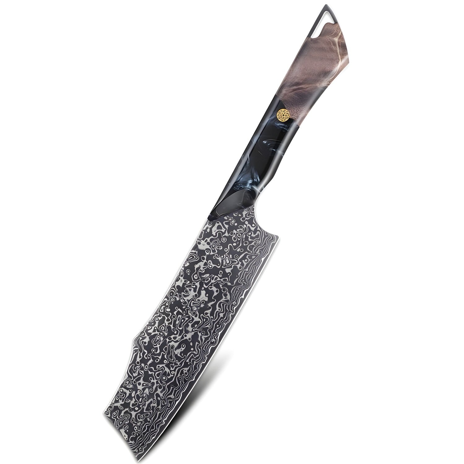 Damaskasti kuhinjski nož TE-37377 - Nakiri / Plava KP37377