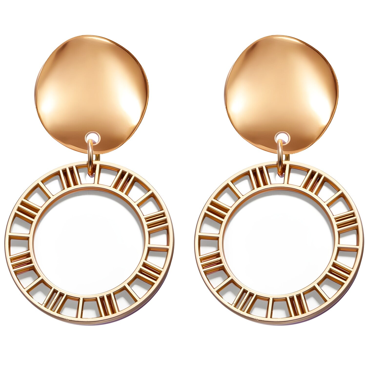 Naušnice XI-27561 - Zlatna / Bijela KP27561