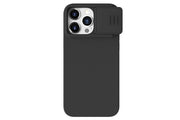 Nillkin CamShield Silky Silicone Case za iPhone 15 Pro Max sa zaštitnikom za kameru - crna