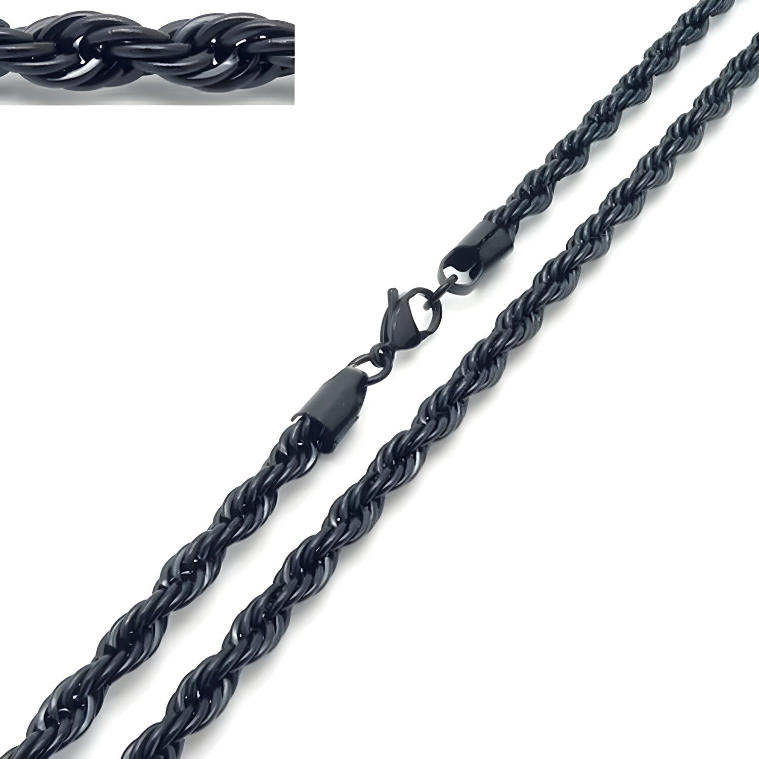 Muška Ogrlica - Crna / 55cm / 6mm KP34717