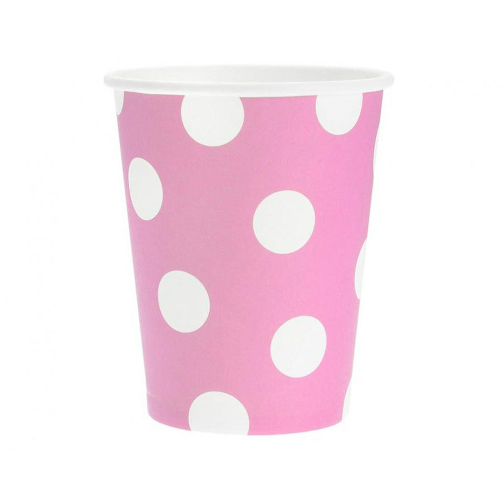 Papirnate čase Dots 270ml Roza