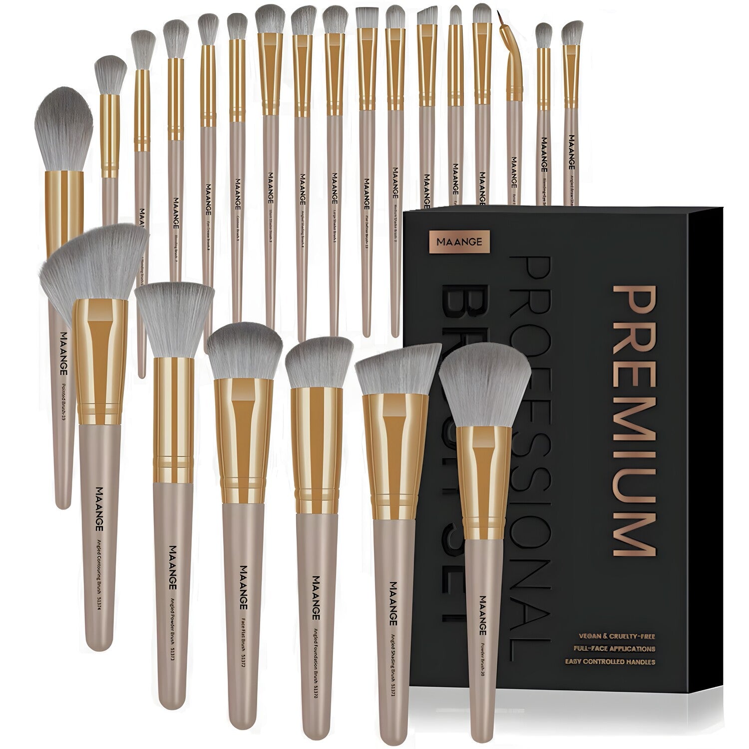 Set kistova za šminkanje - Bež / 25kom KP40023