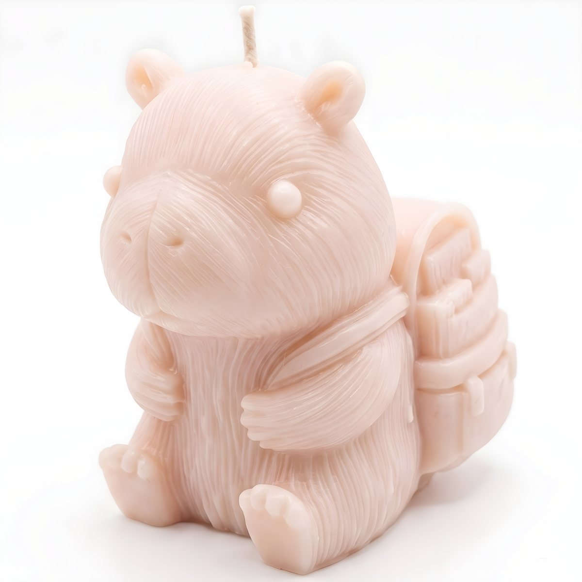 Svijeća Kapibara s ruksakom - Ružičasta / Kokos KP40267