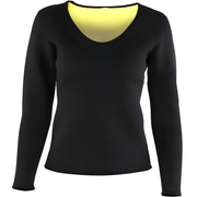 Ženska Neoprenska Fitness Majica FW - 40411 - Crna / Žuta / XL KP40411