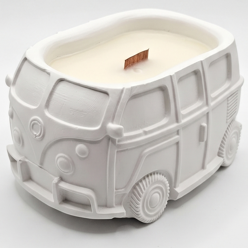 Svijeća Vintage Van - Bijela / Limeta, Bosiljak, Mandarina KP40886