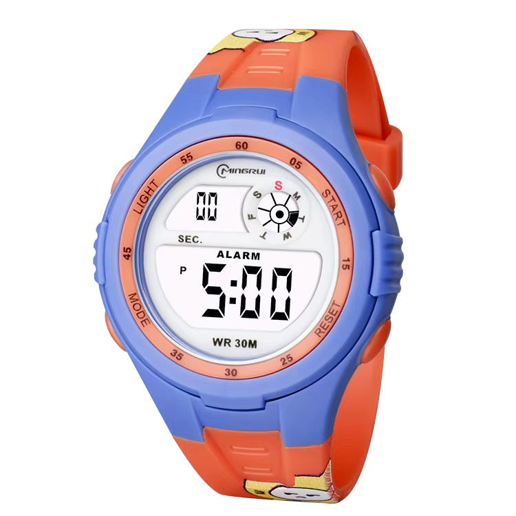 Dječji digitalni sat MINGRUI DE-41745 - Plavi / Narančasti KP41745