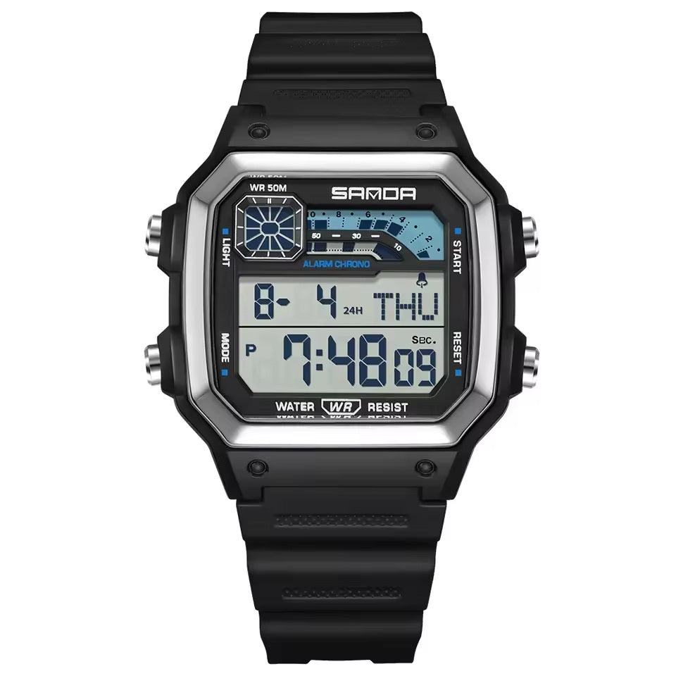 Digitalni sat SANDA BA-41790 - Crni / Srebrni KP41790