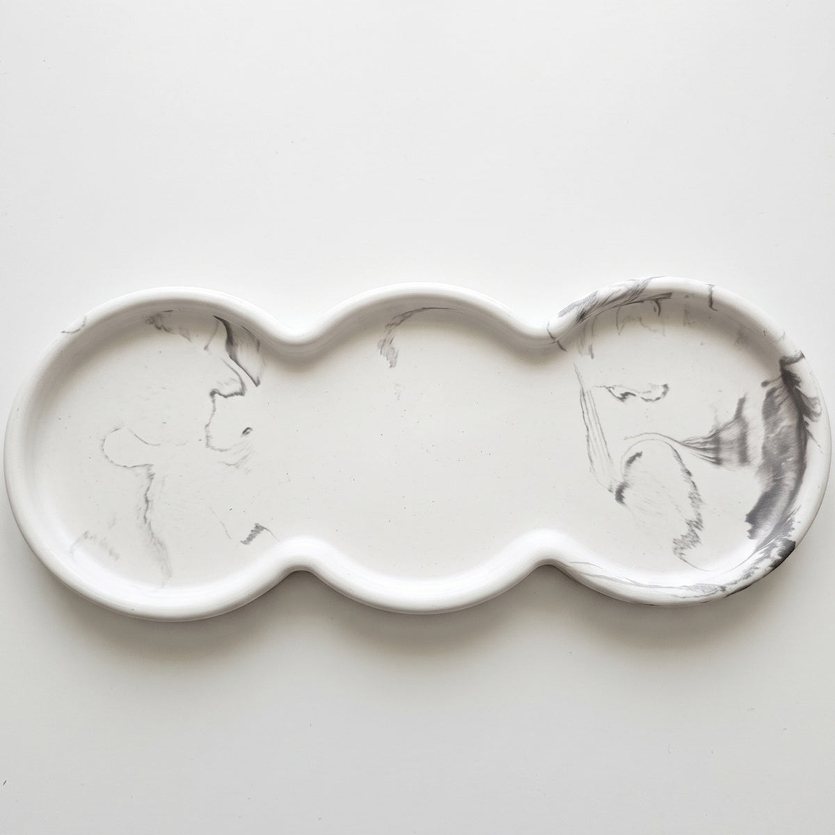 Dizajnerski pladanj Trio - Bijela / Srebrna KP41900