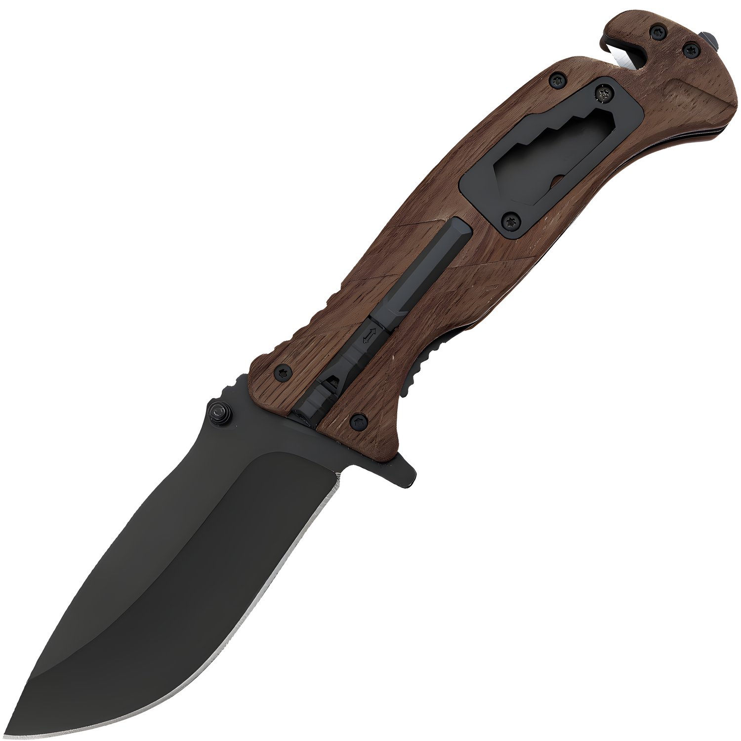 Outdoor sklopivi nož NI-40957 - Crna/Smeđa KP40957