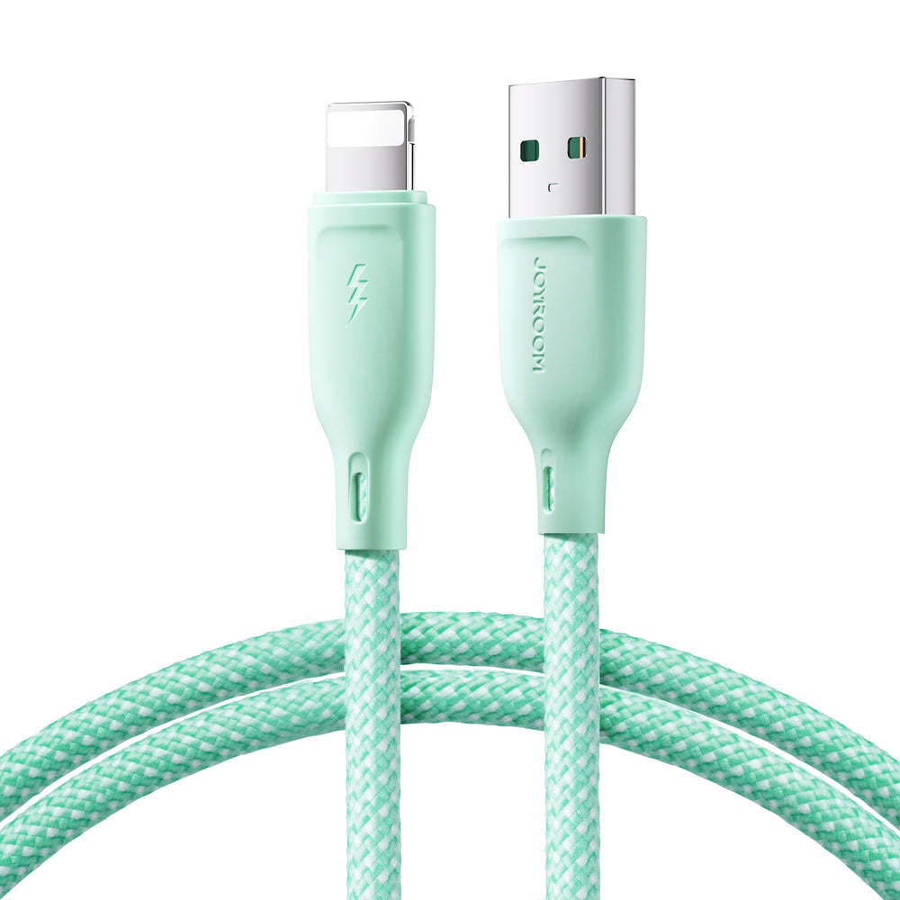 Kabel za punjenje Joyroom Multi - Color Series S - A34 USB - A / Lightning - Zelena / 1m KP41442