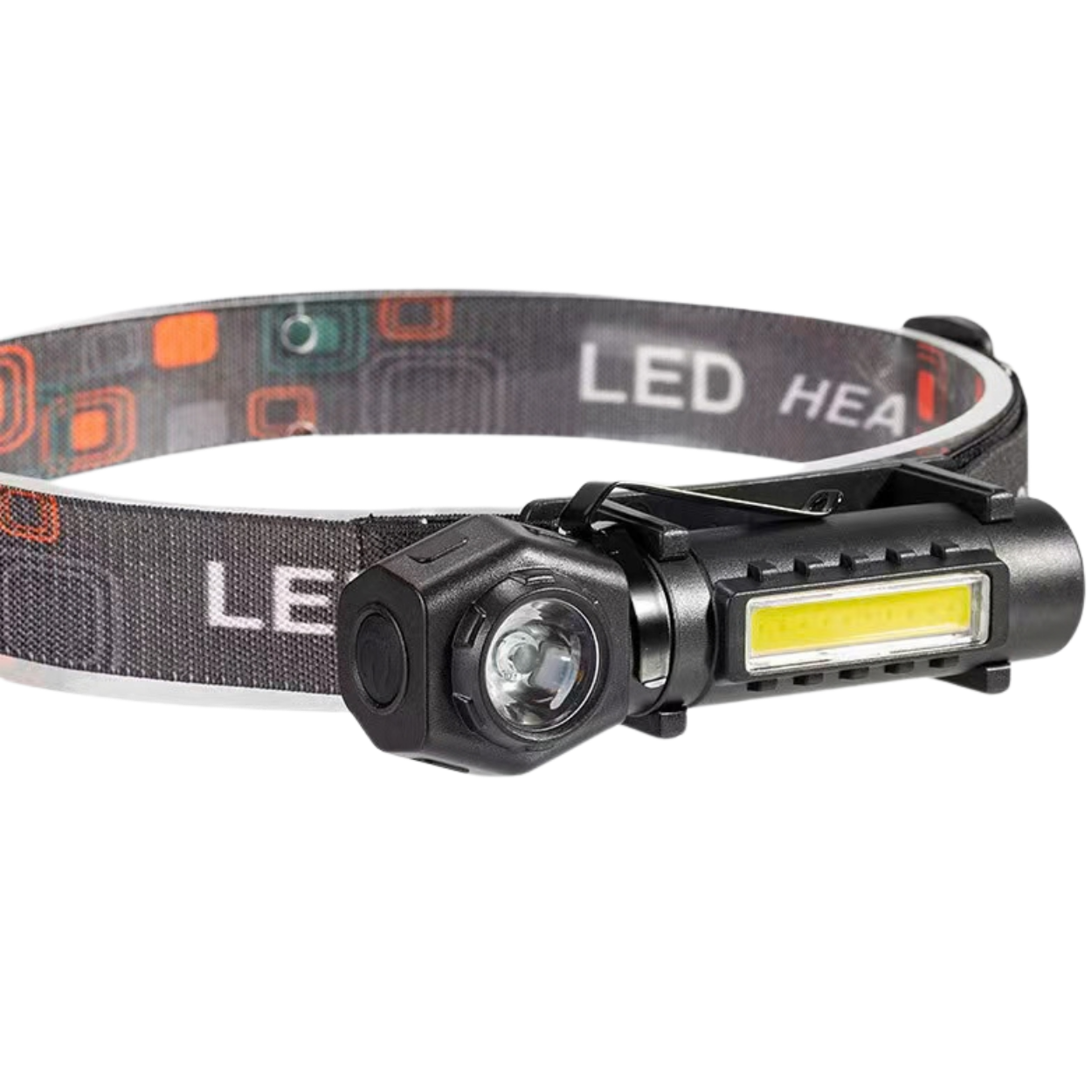 LED čelna lampa COB / XPE s magnetom i USB-C punjenjem - crna KP41565