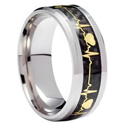 Prsten EKG - Srebrna / Crna / 65mm KP31846