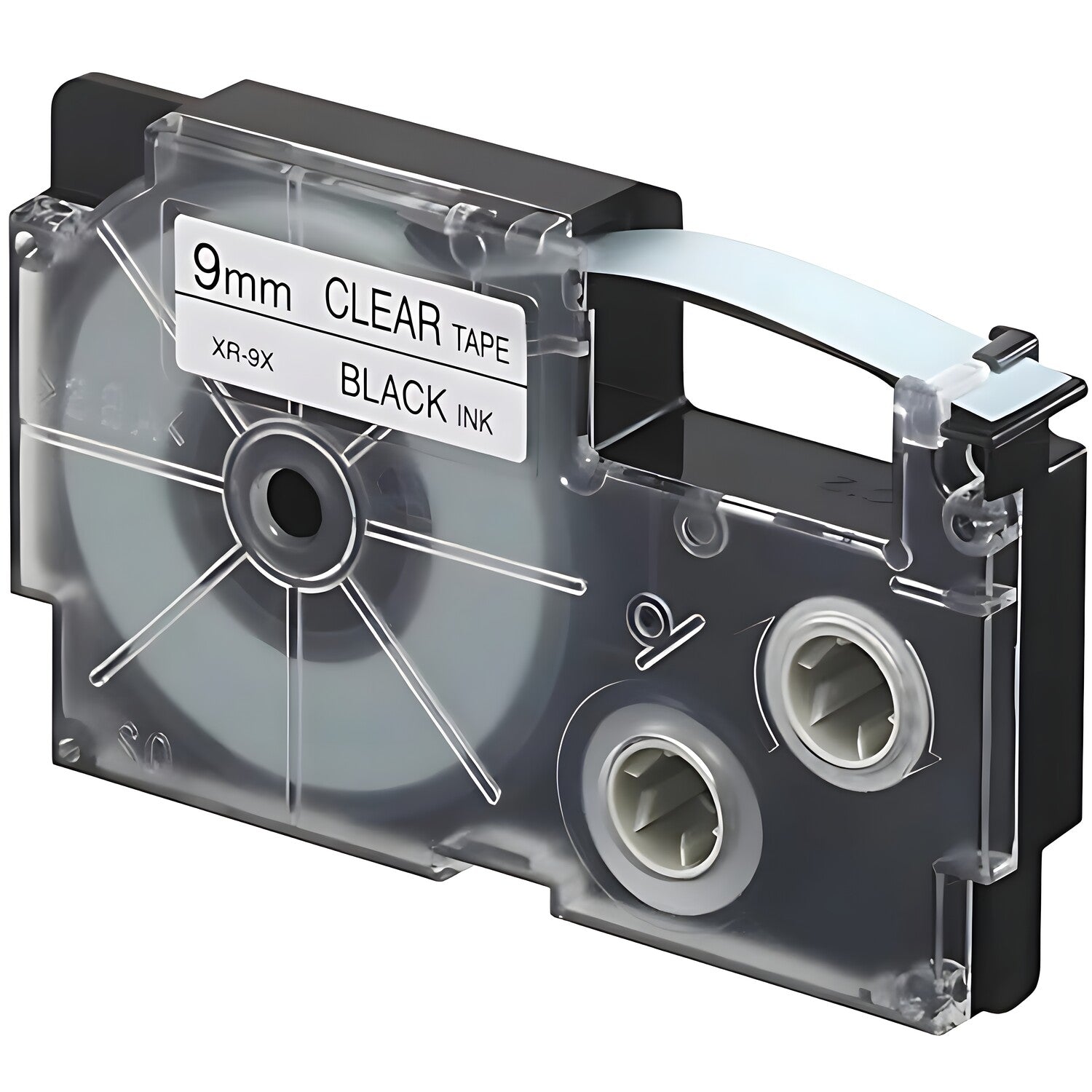 Kompatibilna traka za Casio XR - 9X – 9mm x 8m - Crna Tisak / Transparentna podloga KP36494