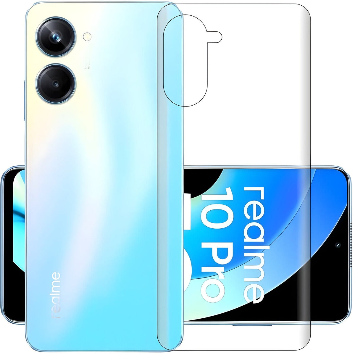 Prozirna zaštitna futrola za OnePlus 10 Pro - Tamno plava