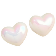 Naušnice AD-33381 - Heart/Bijela KP33381