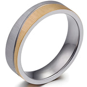 Muški Prsten SE-17602 - Srebrna / Zlatna / 59mm KP17602