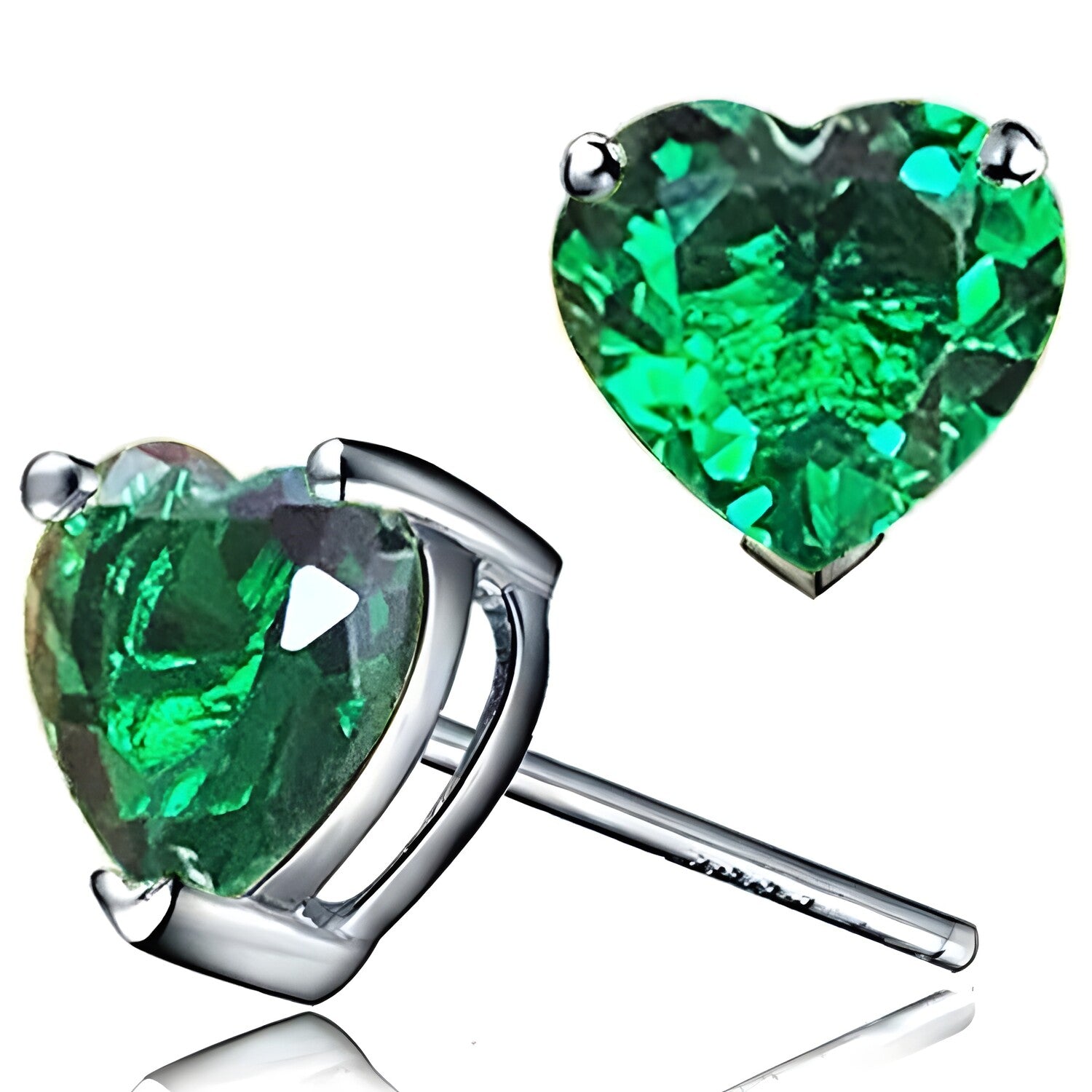 Naušnice Small Hearts - Zelena KP29318