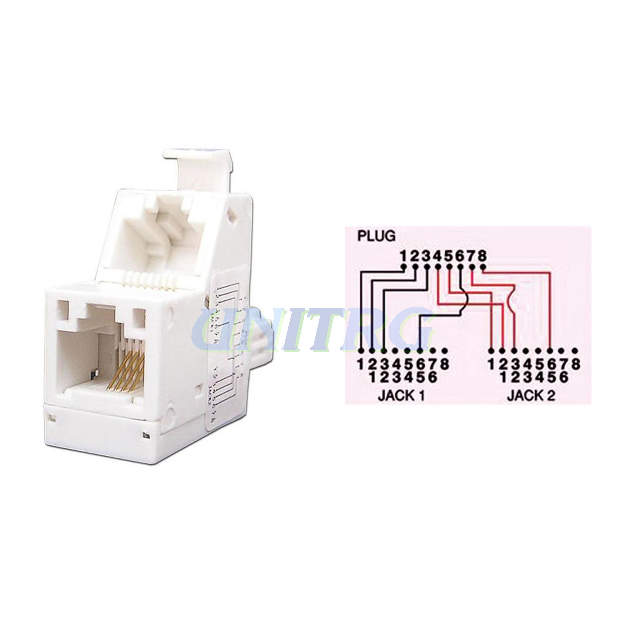 Splitter 2xNetwork RJ45 MŽŽ