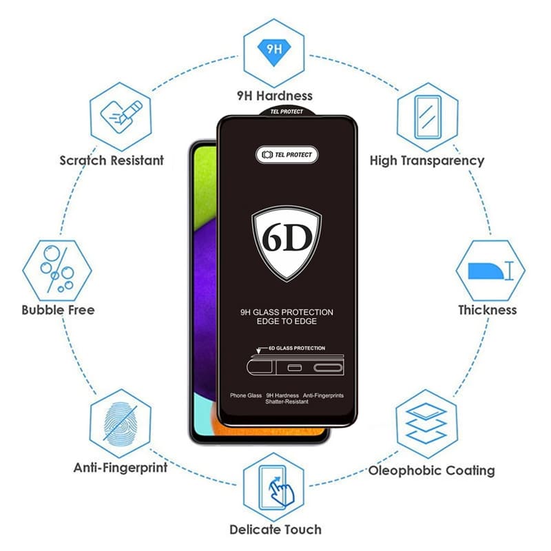 FULL GLUE 6D KALJENO STAKLO ZA XIAOMI REDMI NOTE 10 PRO/NOTE 10 PRO MAX BLACK