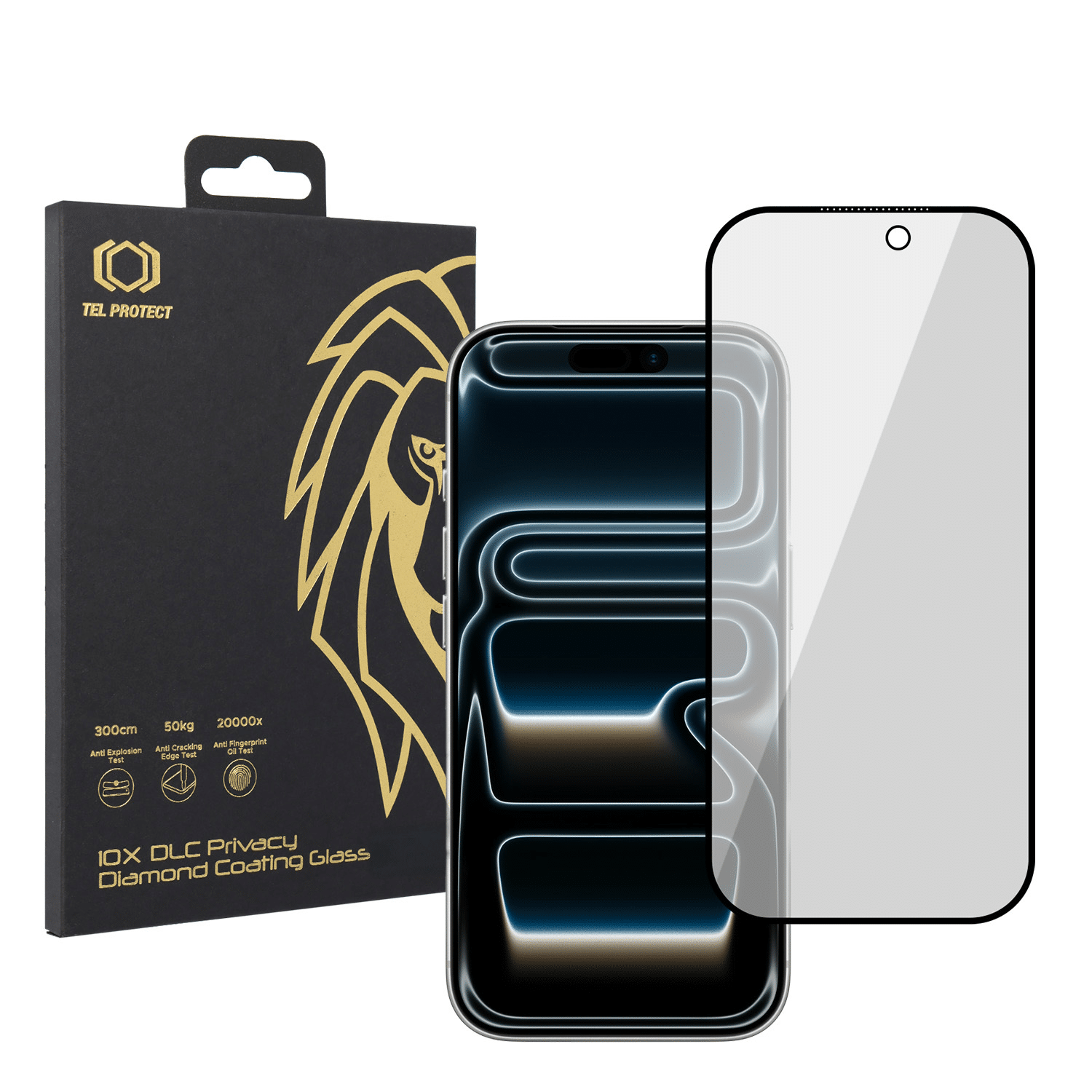 Tel Protect 10X Privacy DLC dijamantni premaz Anti-Spy kaljeno staklo za iPhone 17 Pro