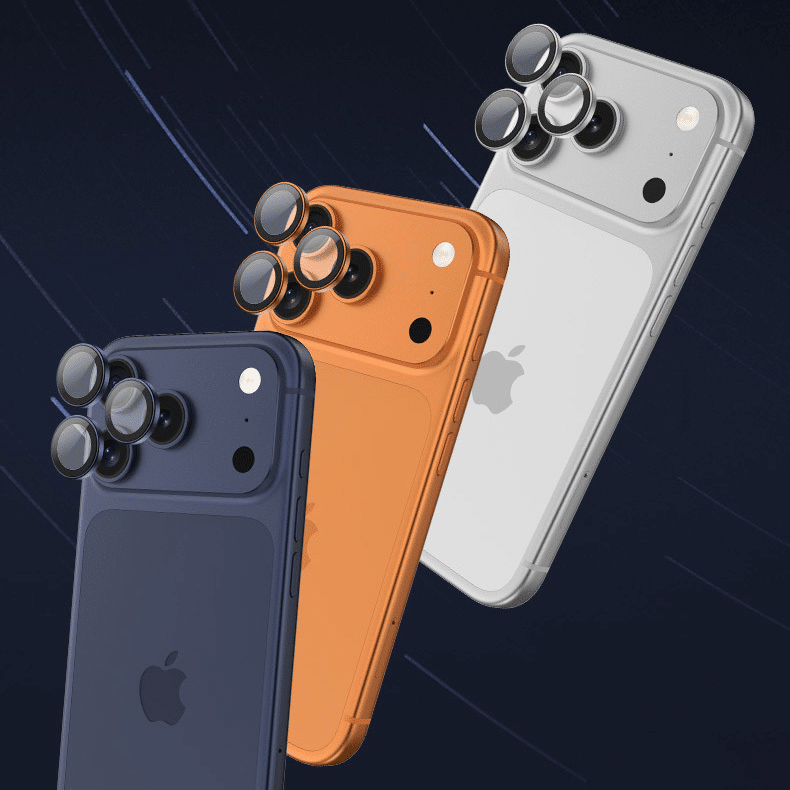 Benks kaljeno staklo DR Sapphire zaštita za kameru za iPhone 17 Pro/17 Pro Max (3 komada leća) plava