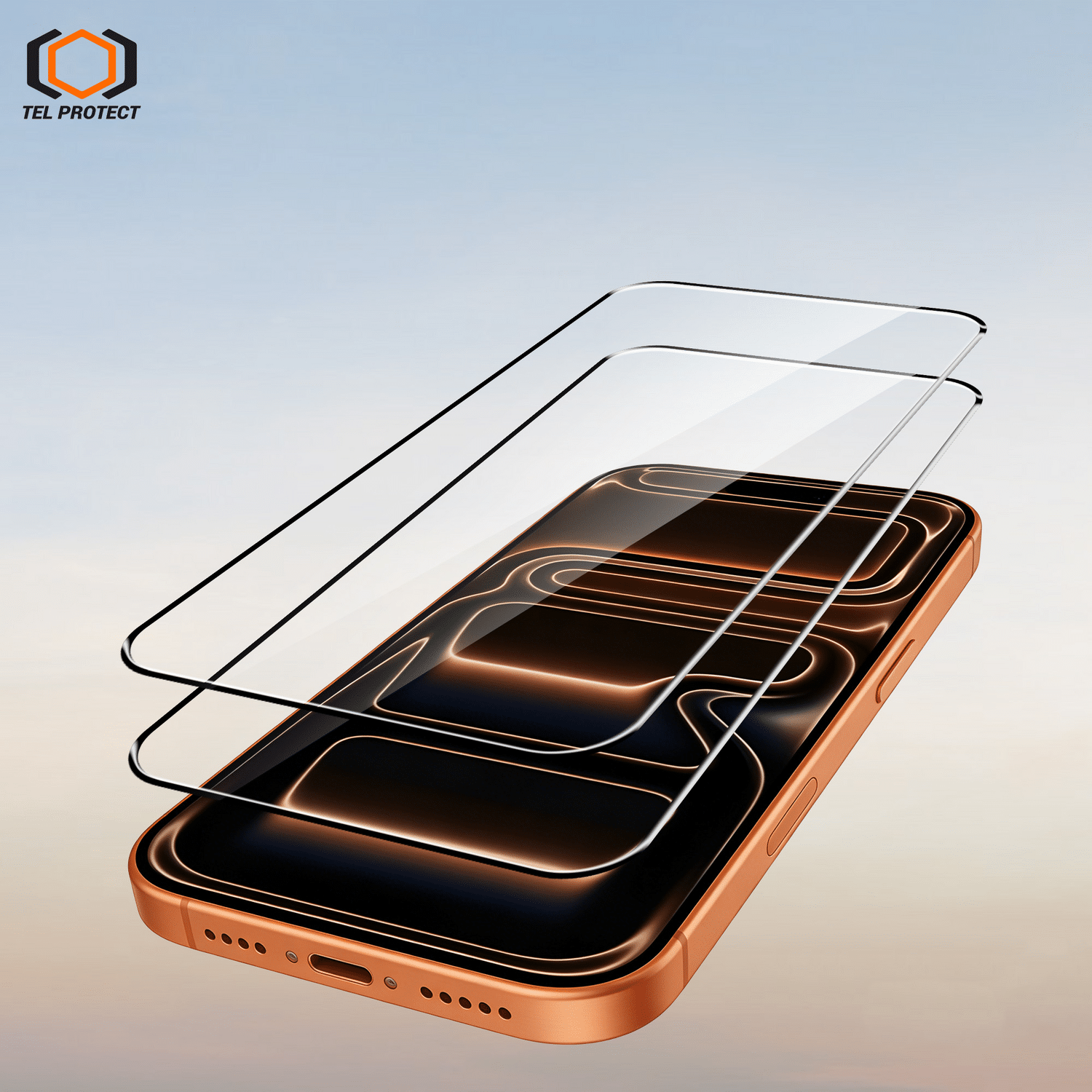 Tel Protect Dust-Free Easy Fit Full Glue 6D kaljeno staklo za iPhone 16 Pro Max crno – 2 komada