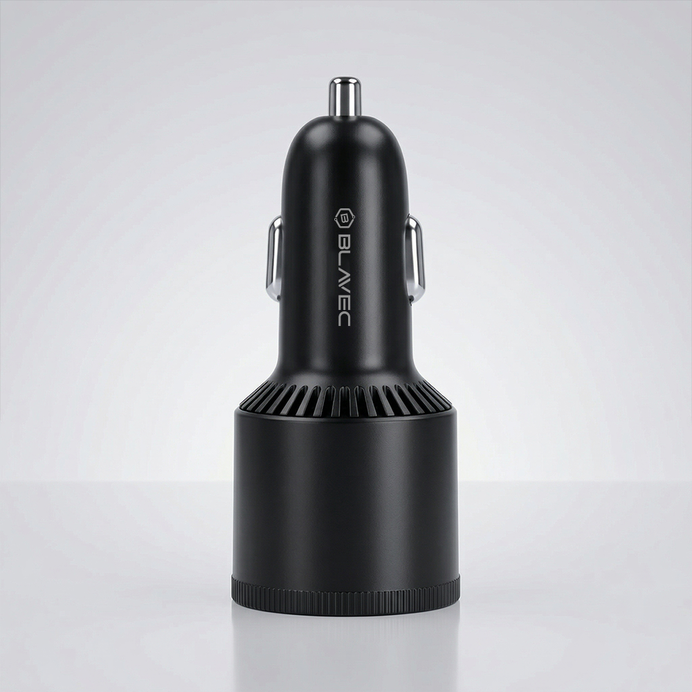 Auto punjač Blavec USB + 2xType C - QC 3.0 + PD (95W) s Type C na Type C  kabelom