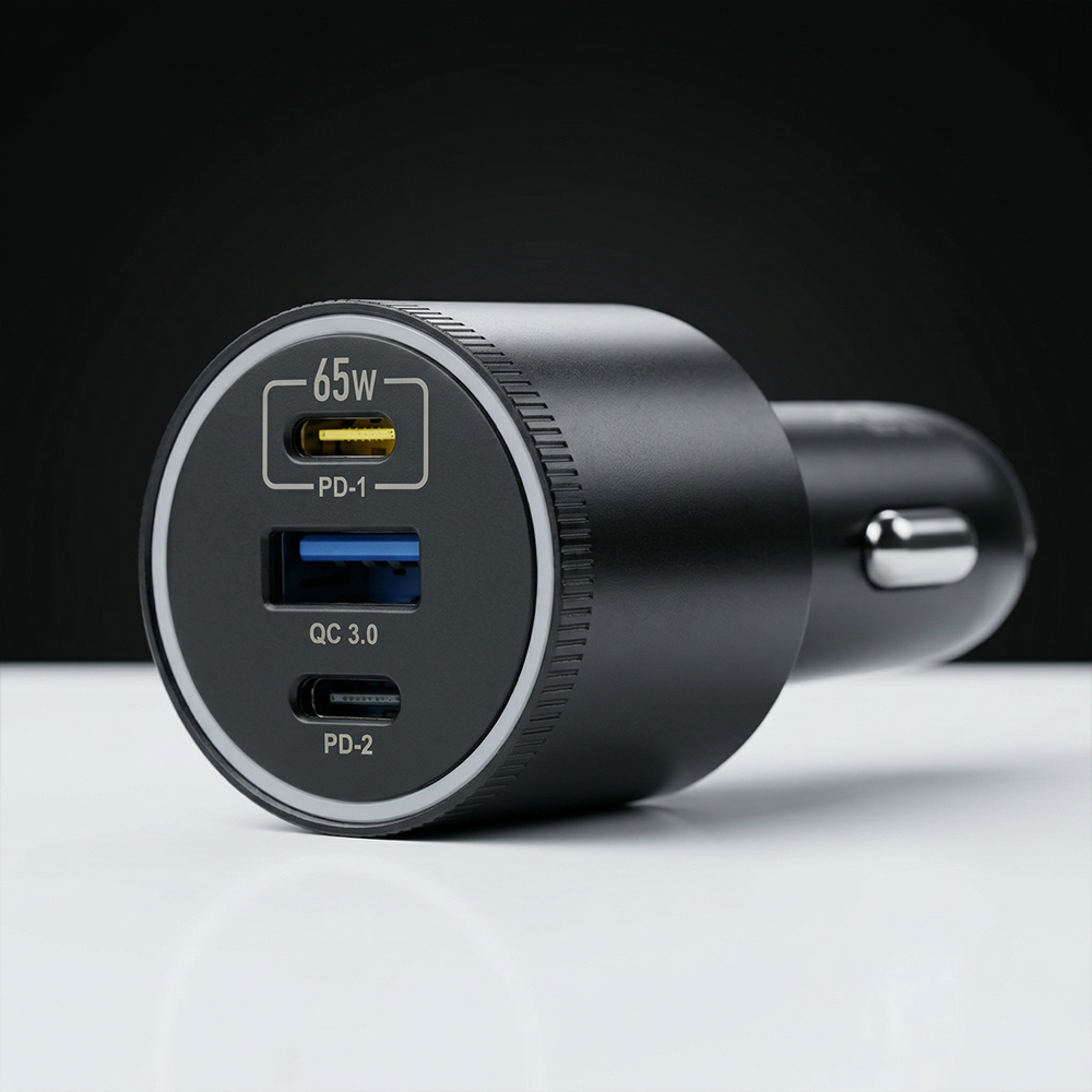 Auto punjač Blavec USB + 2xType C - QC 3.0 + PD (95W) s Type C na Type C  kabelom