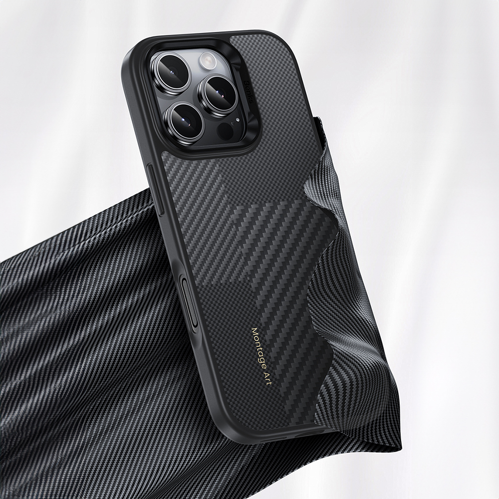 Benks Montage Magnetic Armor Pro Kevlar maska s metalnim okvirom za iPhone 16 Pro crna