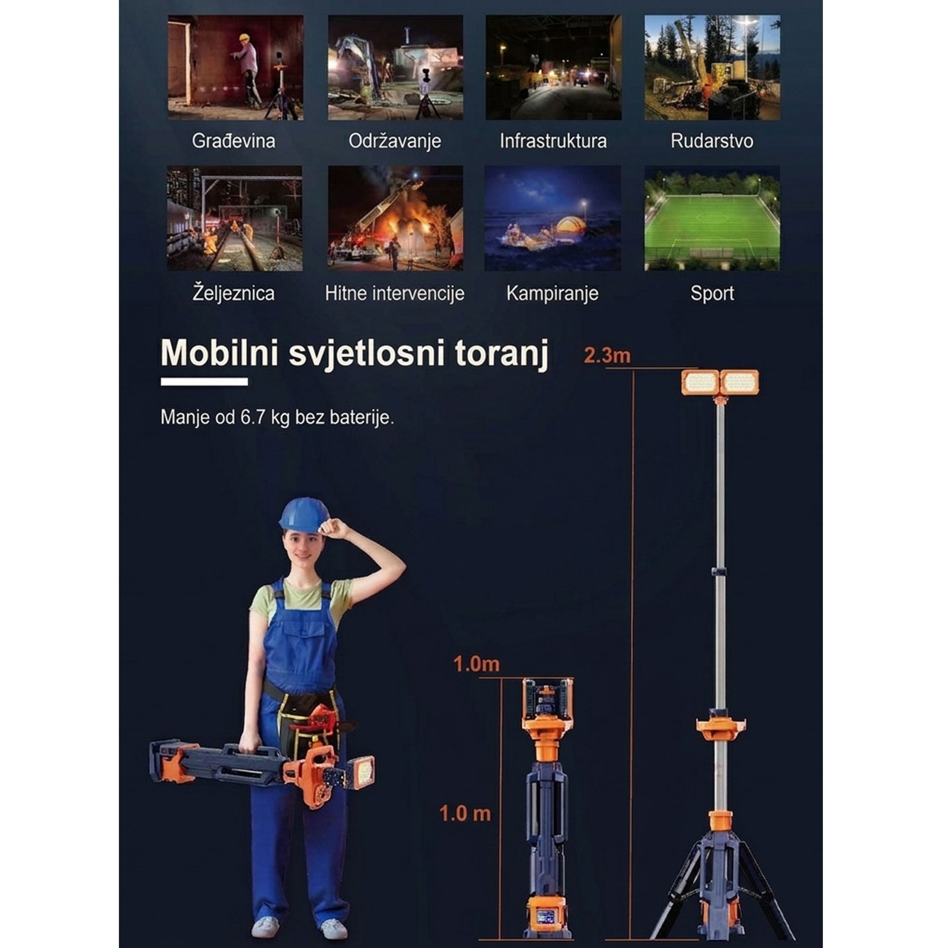 Mobilni svjetlosni toranj MST-202