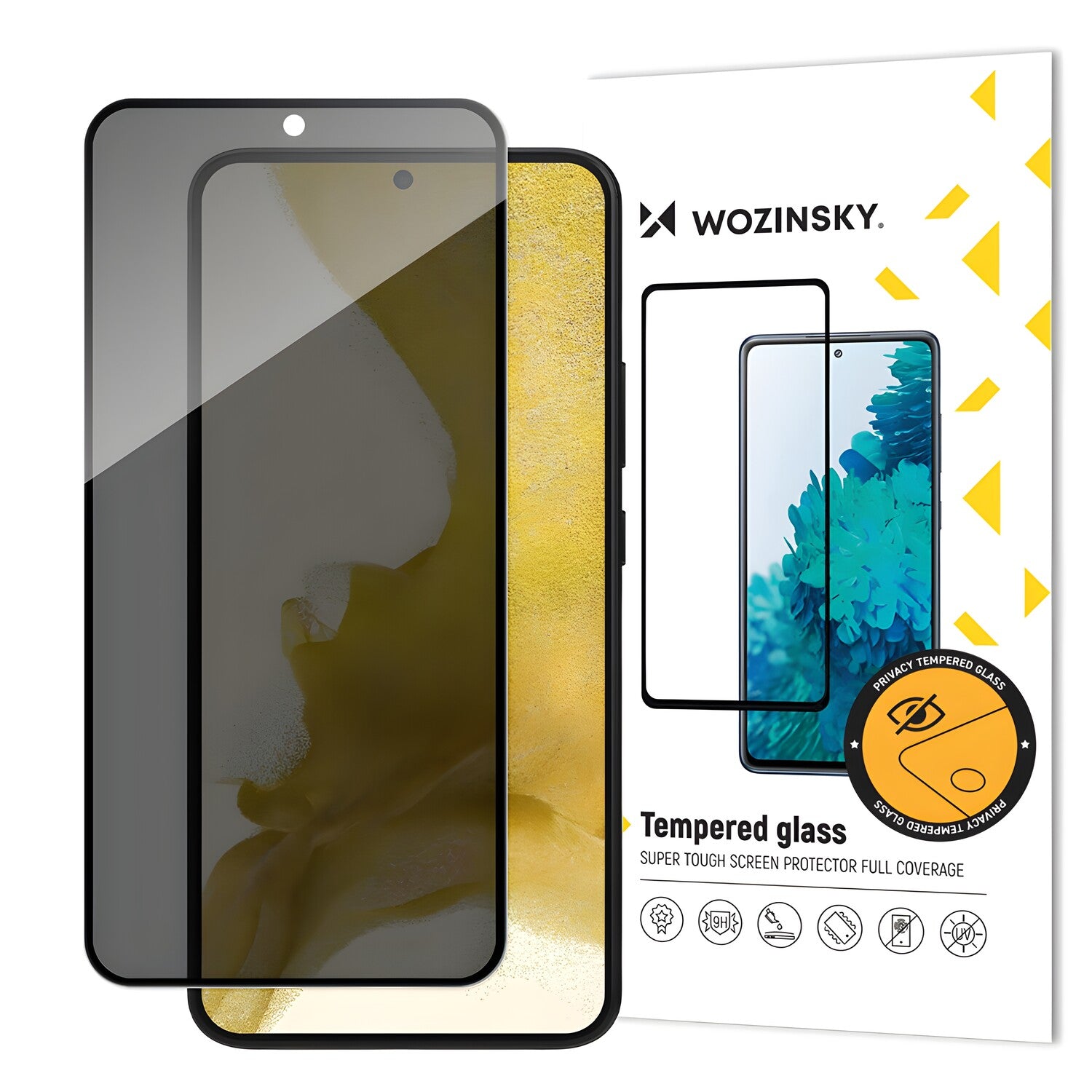 Wozinsky Privacy Glass tvrđeno staklo za Samsung Galaxy S25 - Crna KP39717